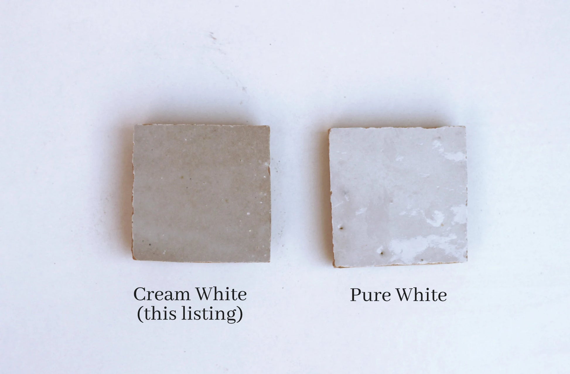 1 Square Foot Cream Zellige Tile Moroccan Tile Handmade Zellige Tiles Oyster White Bathroom Square Wall Tile Fireplace Off-White Zellij