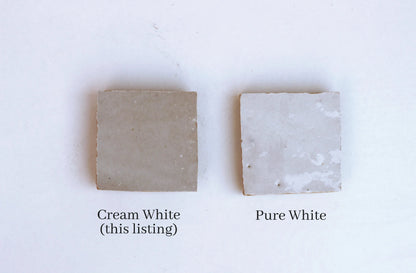 1 Square Foot Cream Zellige Tile Moroccan Tile Handmade Zellige Tiles Oyster White Bathroom Square Wall Tile Fireplace Off-White Zellij