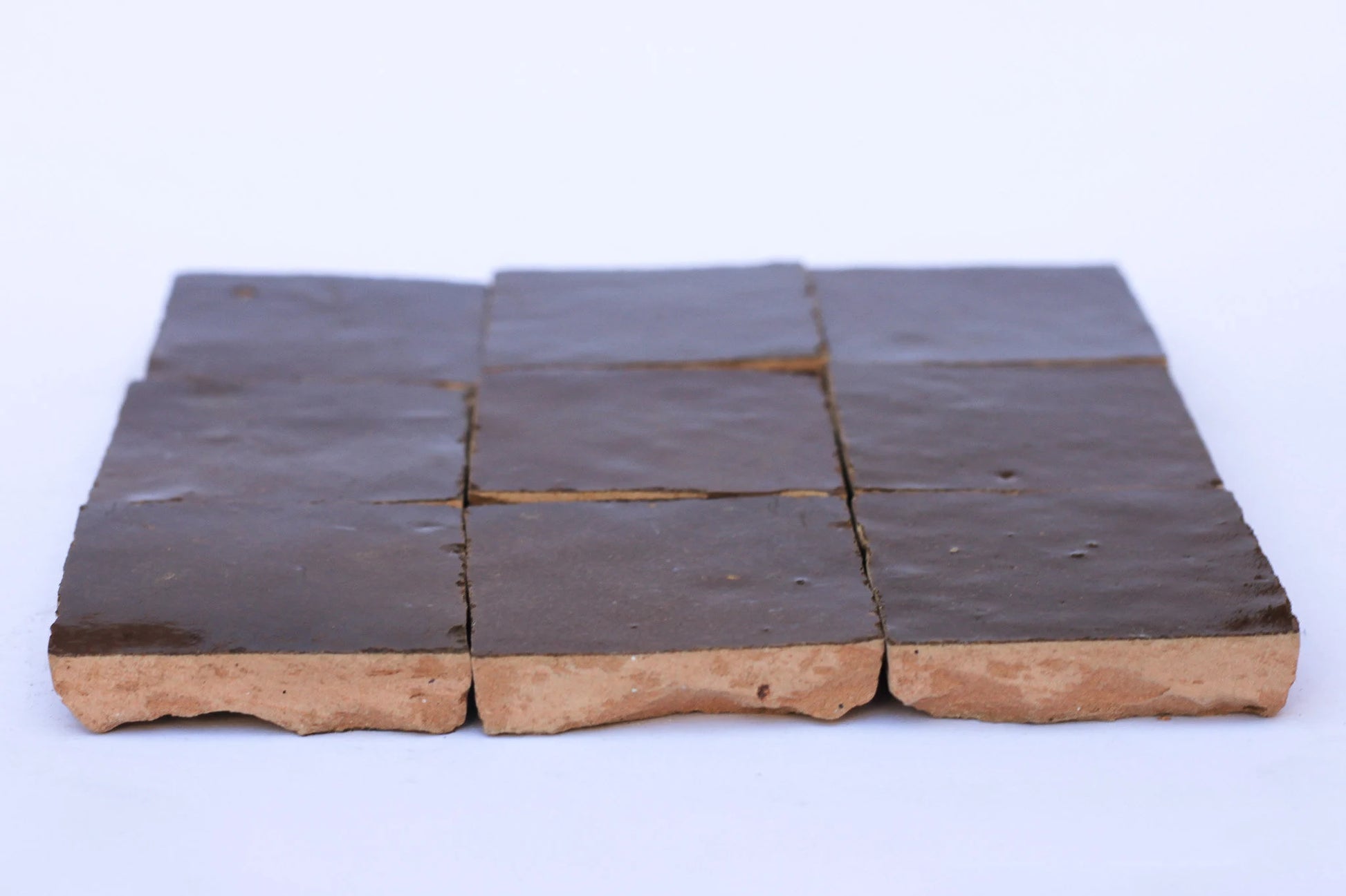 1 Square Foot Brown Moroccan Tile Handmade Square Fireplace Glazed Accent Tile Backsplash Bathroom Wall Tile Home Decor Morocco Tile