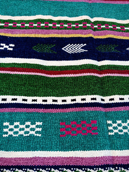 Cactus Silk Rug, Moroccan Cactus Silk Kilim Handmade .Cactus Silk Rug ,Sabra Carpet Berber Authentic Azilal Area Rug. Colorful Rug