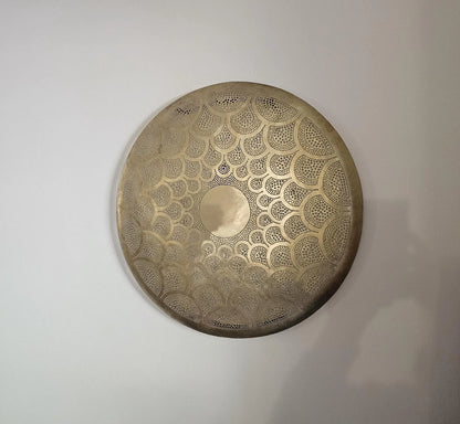 Moroccan round Brass Wall Sconce, Brass Wall Lamp