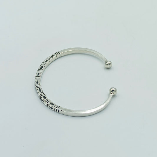 Silver Bracelet Tuareg Jewelery , Tuareg Moroccan Bracelet with Ethnic Tuareg Engraving in 925 Silver, , Unique Jewelry, Mens and Women Gift