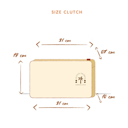 Clutch with a Zip -Gift for Her- Women Clutch - Large Purse - Beach Clutch -Party Clutch