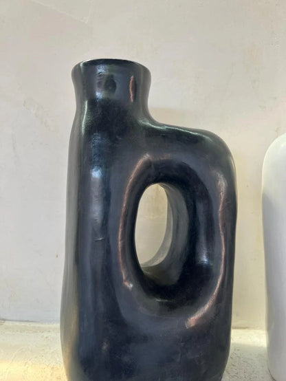 Terracotta Deco, Stucco Pottery Decoration, Natural Deco Black&White