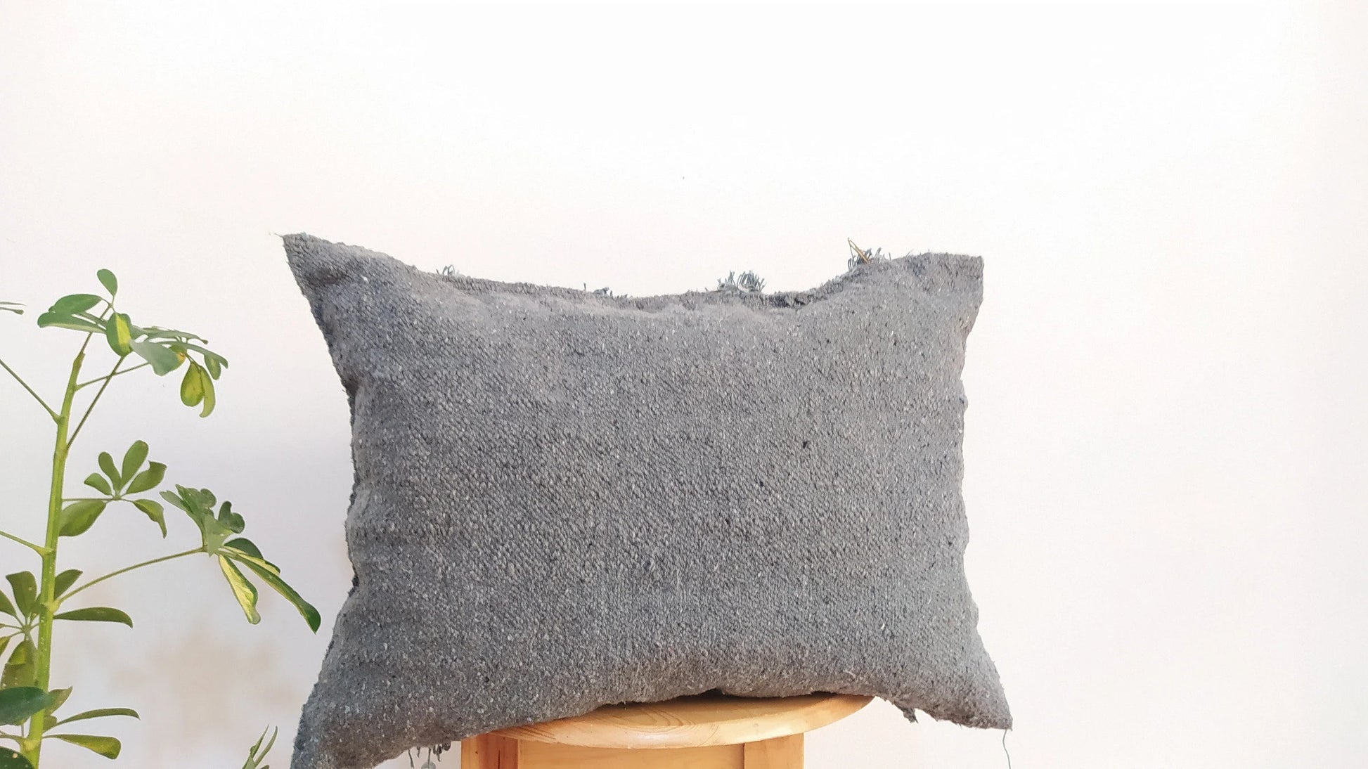 Handmade Moroccan Wedding Pillow Cover,Red Wool Cushion, Red Wool Pillow Cover Unstuffed