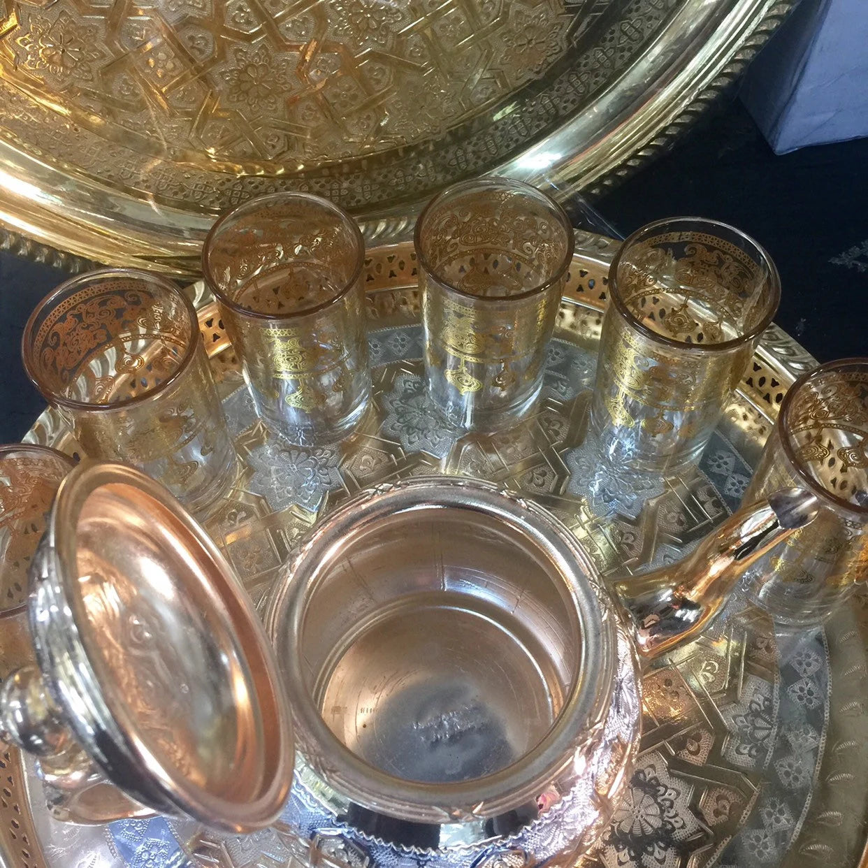 Moroccan Handmade Luxurious Tea Set