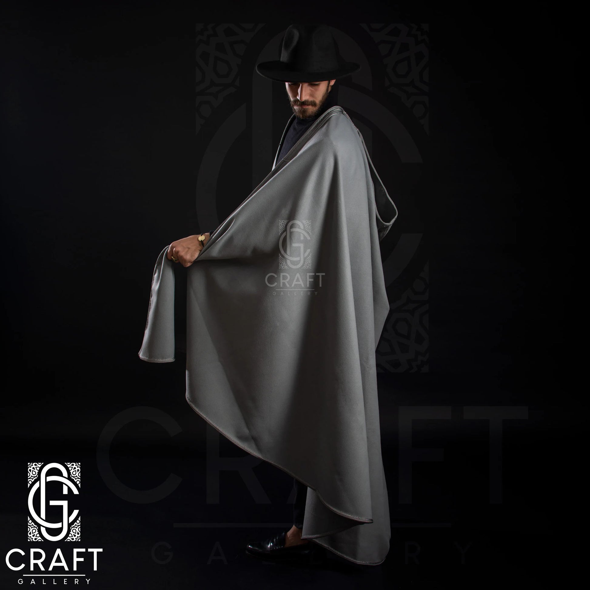 Moroccan Handmade _ Luxury Winter Warm Cape _ Hooded Long Overcoat_ Poncho Winter Coat Silham Burnous