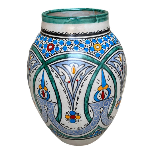 Handmade Traditional Moroccan Ceramic Vase, Moroccan Ceramic Handmade Vase, Pottery Vase, Handmade Vase