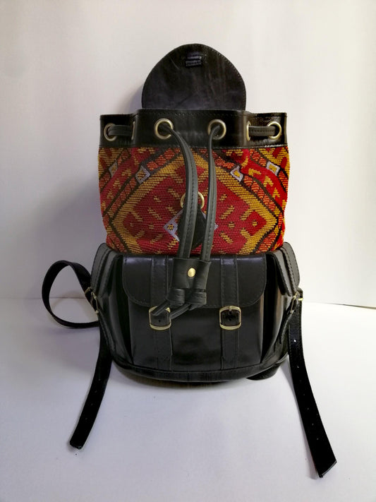 Versatile Black Leather Backpack - Timeless Elegance for Everyday Use, Stylish Black Leather Backpack, Black Leather Backpack