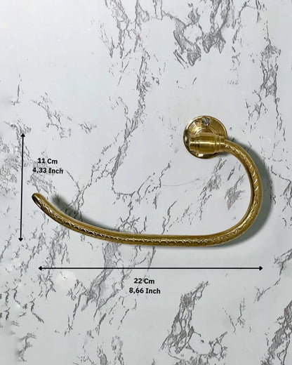 Morrocan Unlaquered Brass Toilet Roll Holder, Antique Brass Bathroom Hardware,Brass Toilet Paper Holder Gold, Dainty Brass Towel Hook