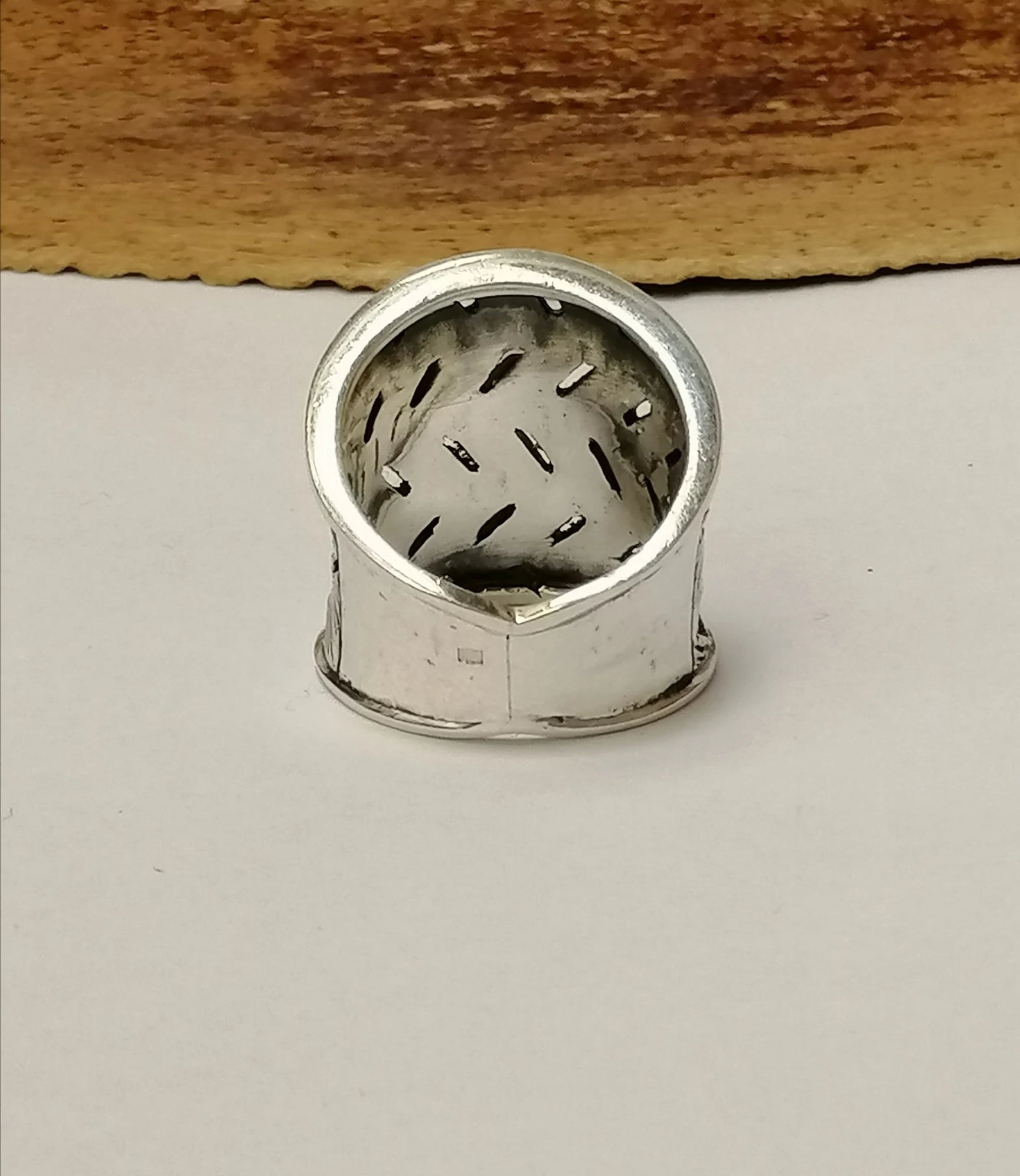 Graduated Sterling Silver Chevron Ring