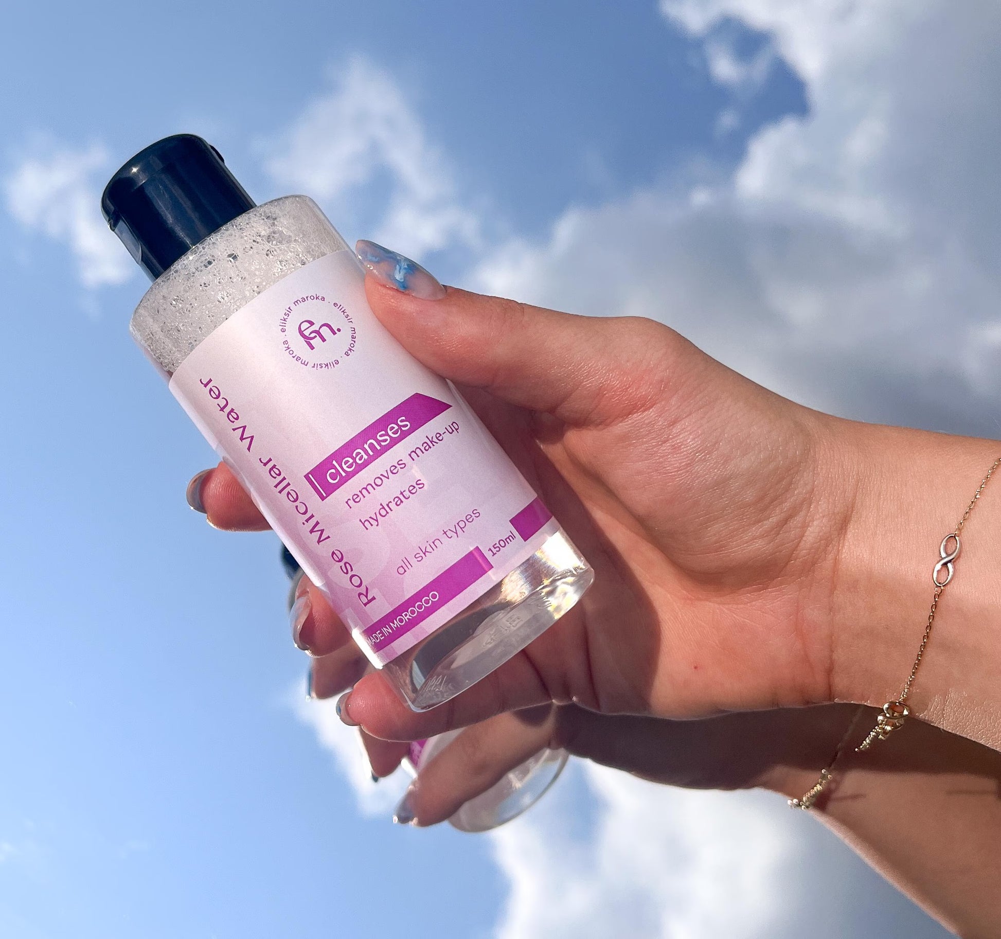 Rose Micellar Cleansing Water – Natural Makeup Remover & Hydrating Toner – Alcohol-Free, Vegan, for Sensitive Skin – 200Ml Face Cleanser
