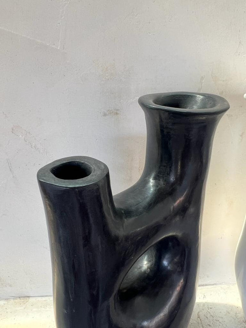Terracotta Deco, Stucco Pottery Decoration, Natural Deco Black&White