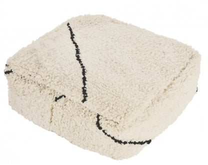 Hamdade 100 Wool Moroccan Ottoman Pouf, Moroccan Kilim Pouf, Checker Ottoman, Moroccan Kilim Pouf, Berber Floor Cushion, Cushion Seating