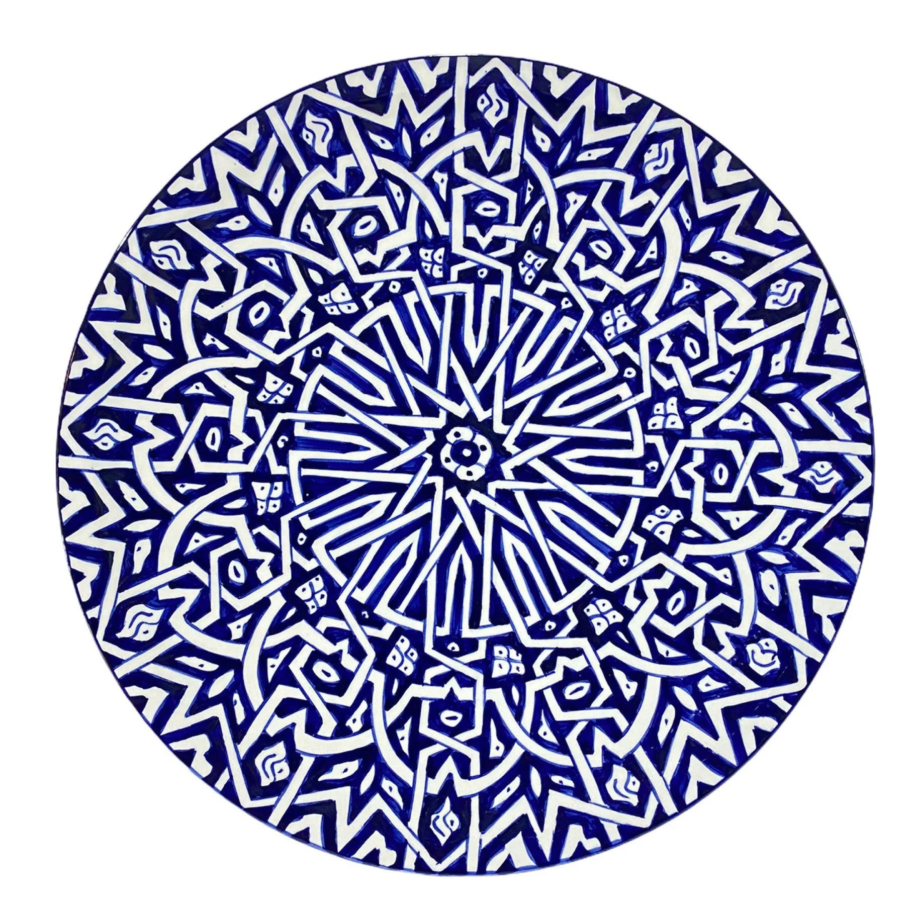 Handmade Moroccan Pottery Pie Dish. Flat Dish/Cake Dish/Flat Dish.