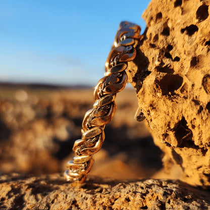 Twisted Copper Bracelet with Red, Yellow, and Silver Wires – Handcrafted Mixed Metals Bangle for Unisex Gift, Handforged, and Unique
