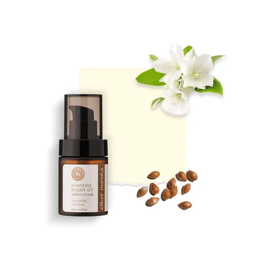 White Musk Scented Argan Oil | Natural Moisturizer for Skin & Hair | Hydrating Moroccan Beauty Oil | Perfect Gift for Her and Selfcare