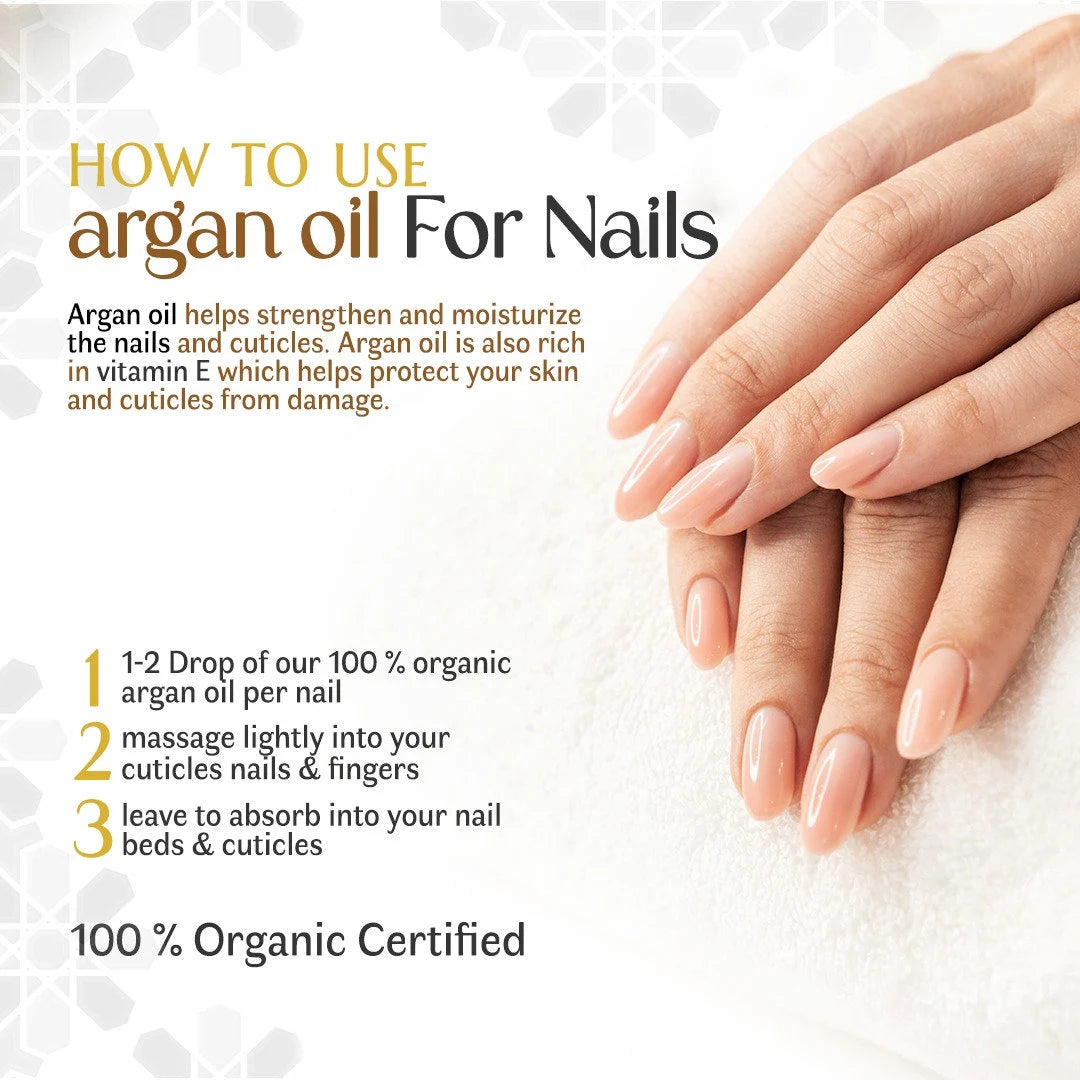 ARGAN OIL MOROCCAN - 100 % Pure Natural Organic Cold Pressed Moisturizer for Skin - Anti-Aging Oil - Hair Care and Skin Care