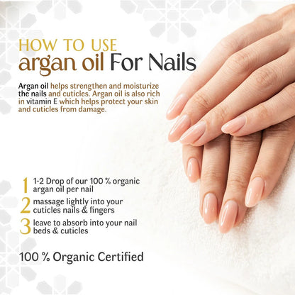 ARGAN OIL MOROCCAN - 100 % Pure Natural Organic Cold Pressed Moisturizer for Skin - Anti-Aging Oil - Hair Care and Skin Care