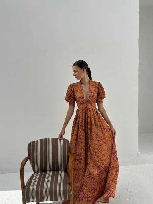 Alexia’S Dress Orange & Fuchsia