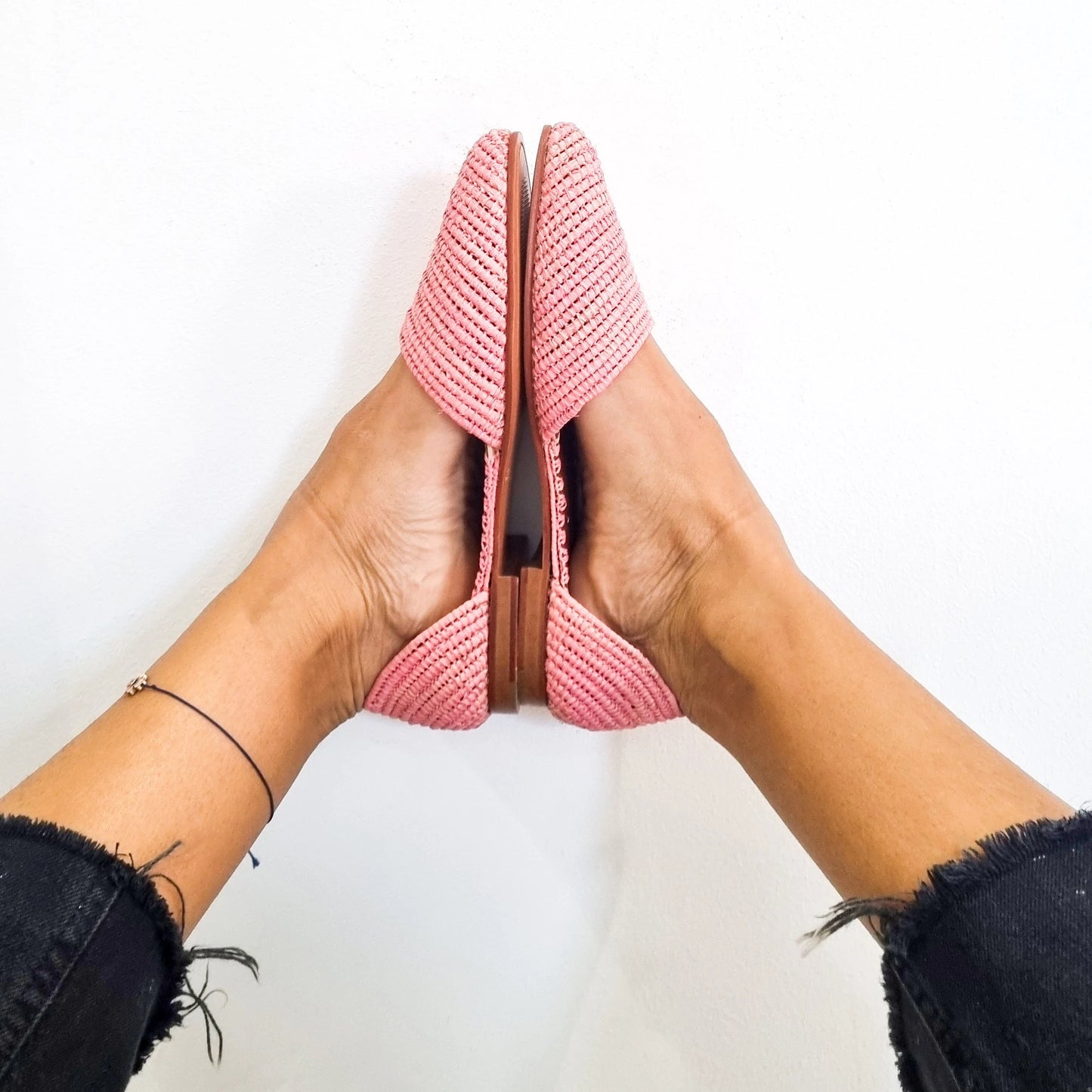 Ready to Ship, Raffia Shoes, Handmade Raffia Sandals, Raffia Flats, Morocca Shoes, Moroccan Babouch, Raffia Mules