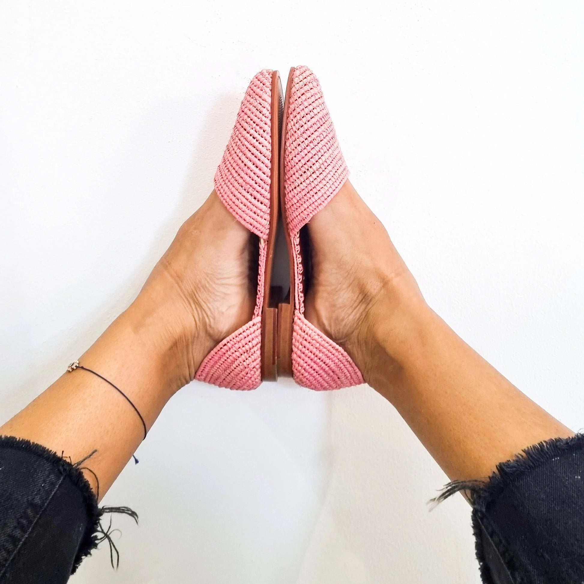 Ready to Ship, Raffia Shoes, Handmade Raffia Sandals, Raffia Flats, Morocca Shoes, Moroccan Babouch, Raffia Mules