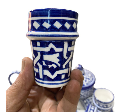 Moroccan Ceramic Tea Service, Handmade and Hand Painted. Moroccan Ceramic Tea Set Handmade and Hand Painted. Tea Sets. Ceramics