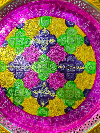 Moroccan Handmade Hand Painted Multicolor Tea Set