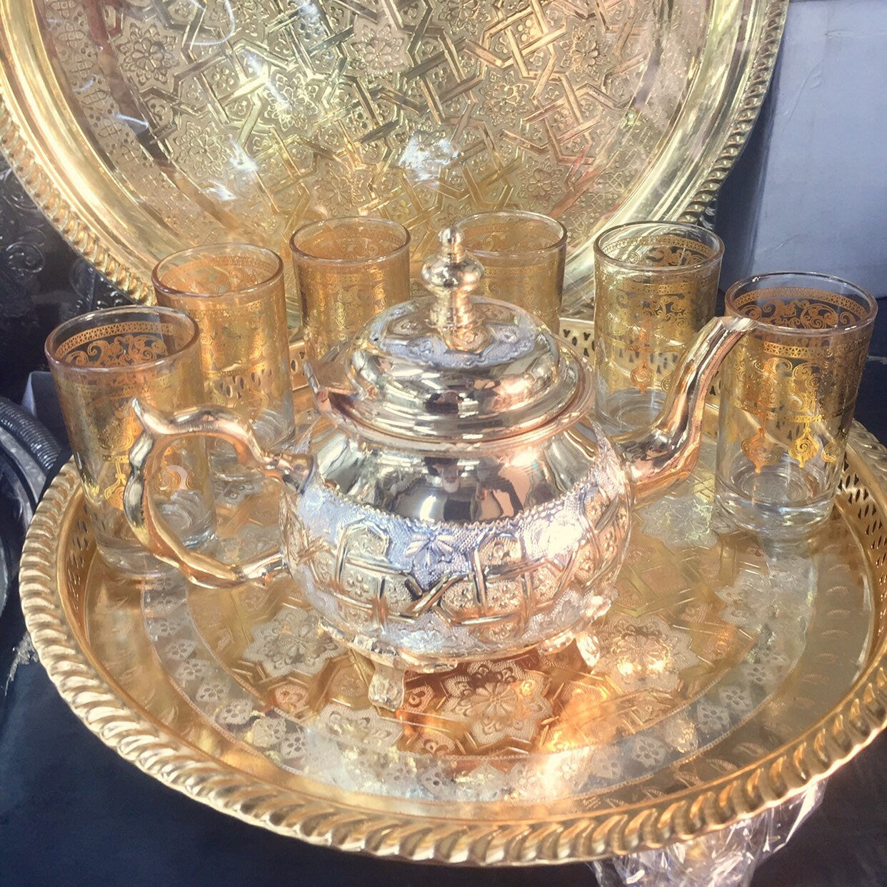 Moroccan Handmade Luxurious Tea Set