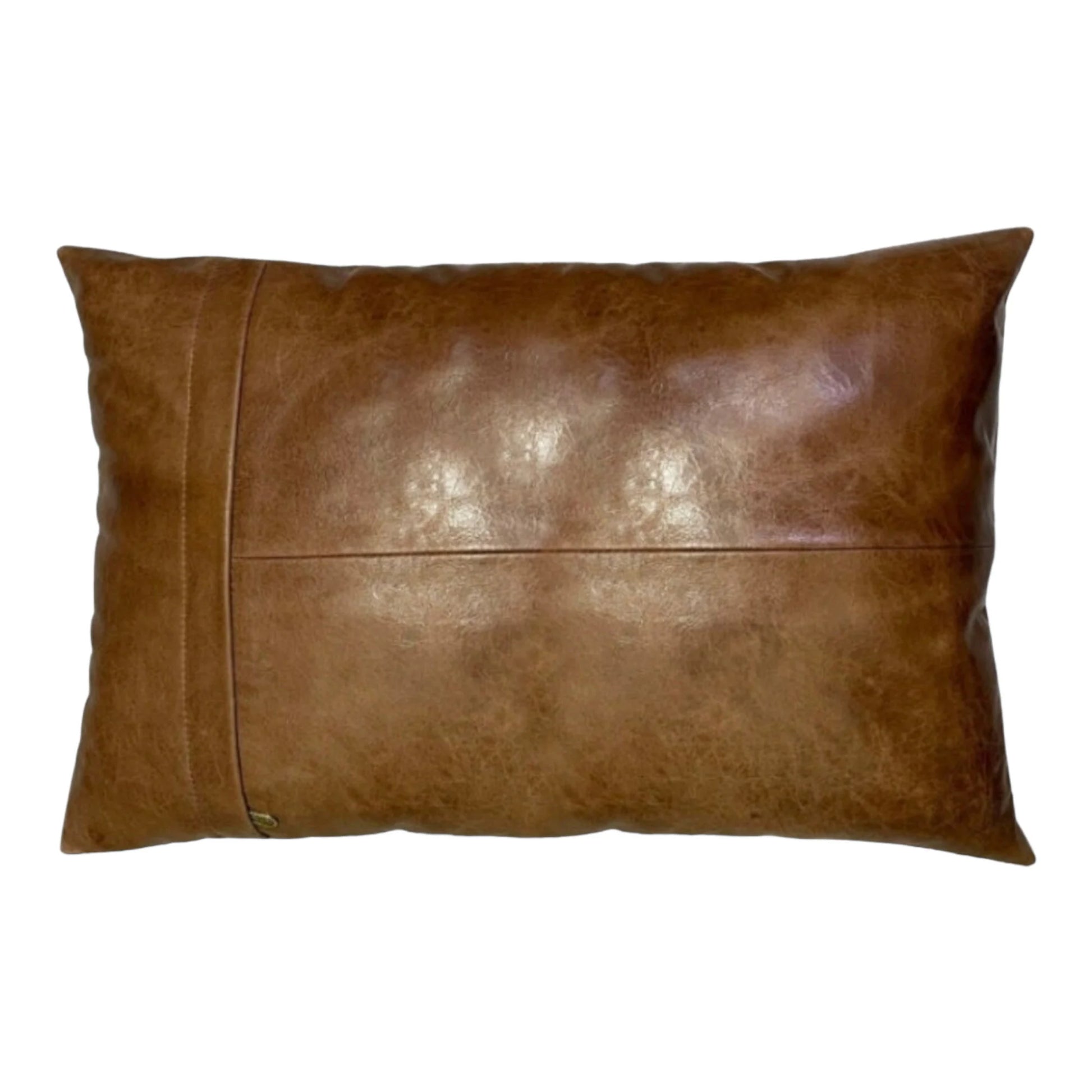Rectangular Leather Pillow Cover, Decorative Brown Leather Pillow Case, Brown Leather Cushion ,Handmade Leather Throw Pillow Cover.
