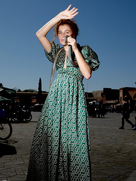 Alexia’S Dress Green Print