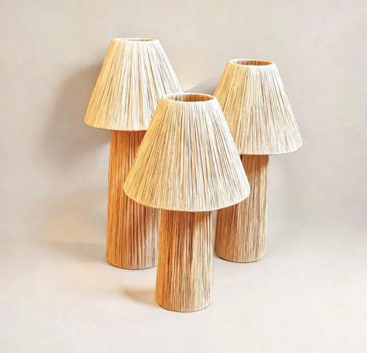 Raffia Natural Raffia Lamp, Raffia Lampshade, TABLE LAMPSHADES Moroccan Handmade in Rattan,Lamp