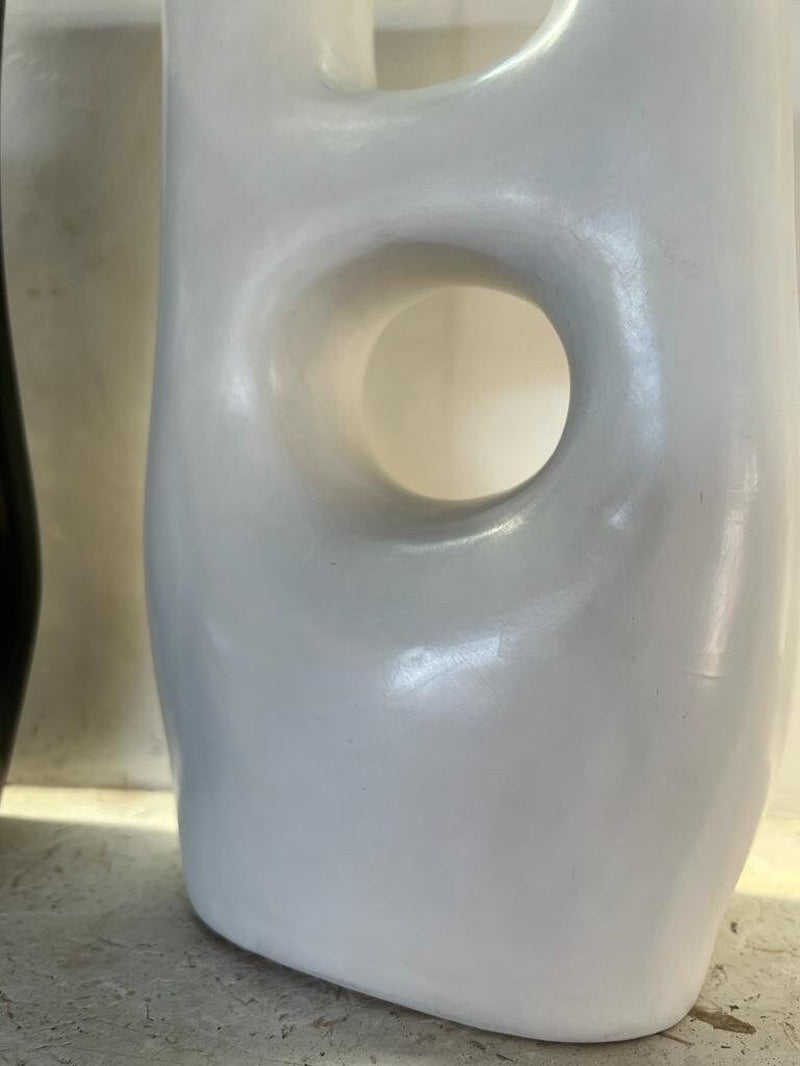 Terracotta Deco, Stucco Pottery Decoration, Natural Deco Black&White