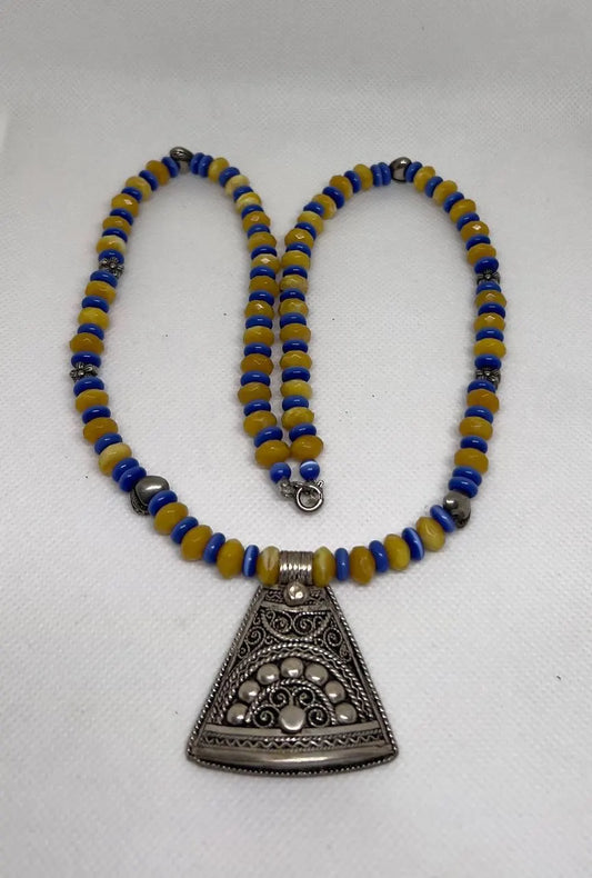 Silver Vintage African Tuareg Berber Necklace, Antique Boho Jewelry Necklace, Necklace Pendant Silver, Gift for Her or Him