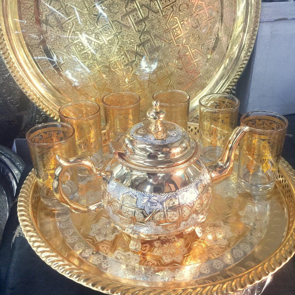 Moroccan Handmade Luxurious Tea Set