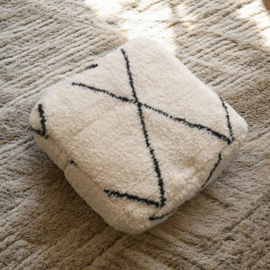 Handmade Moroccan Ottoman Pouf, Moroccan Kilim Pouf, Checker Ottoman, Moroccan Kilim Pouf, Berber Floor Cushion, Large Floor Cushion Seating