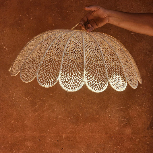 Raffia Pendant Light , Hanging Lamp Shade in Raffia