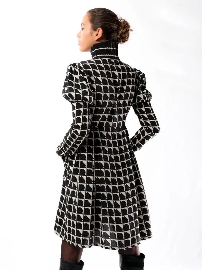 Victoria'S Cotton Dress Short - Black & White