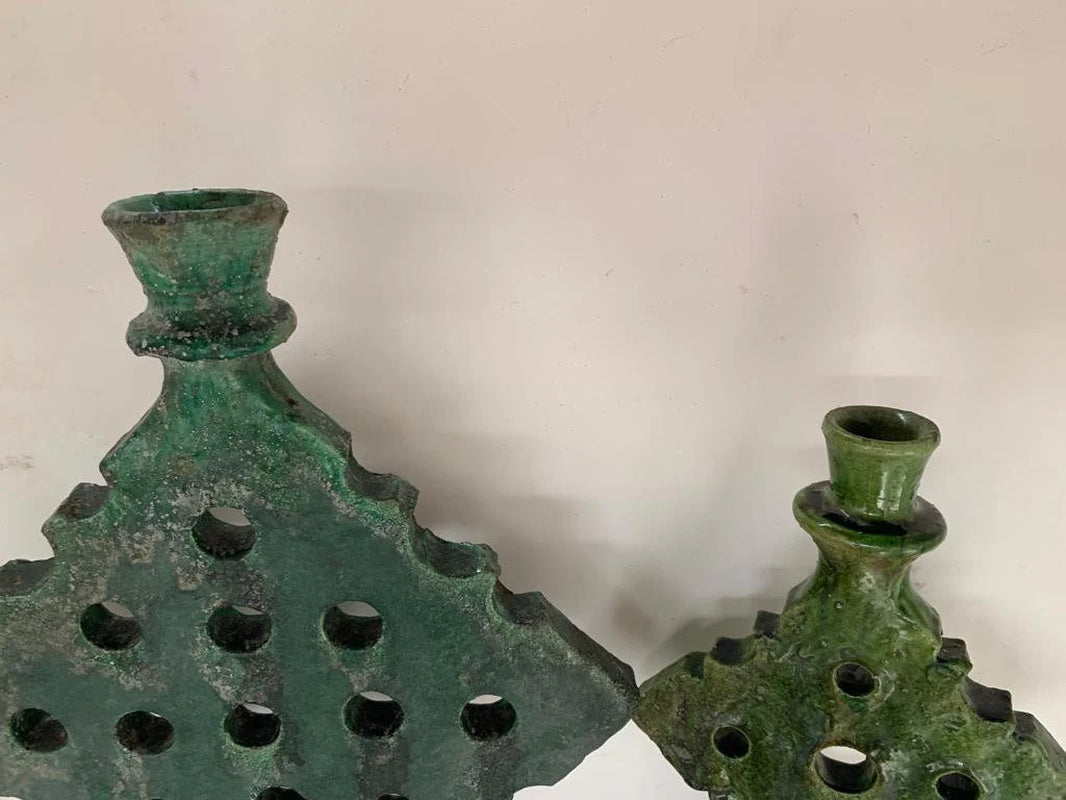 Bohemian Tamegroute Candle Holders