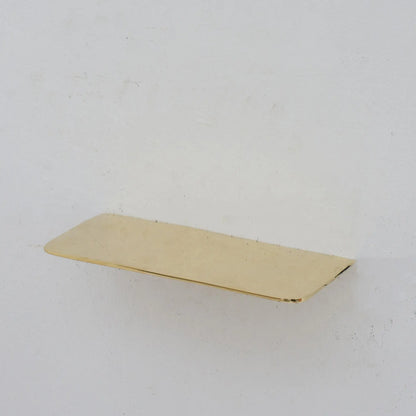 Handcrafted Solid Brass Floating Shelf, Bathroom Shelf Brass, Wall Mount Bathroom Soap Holder