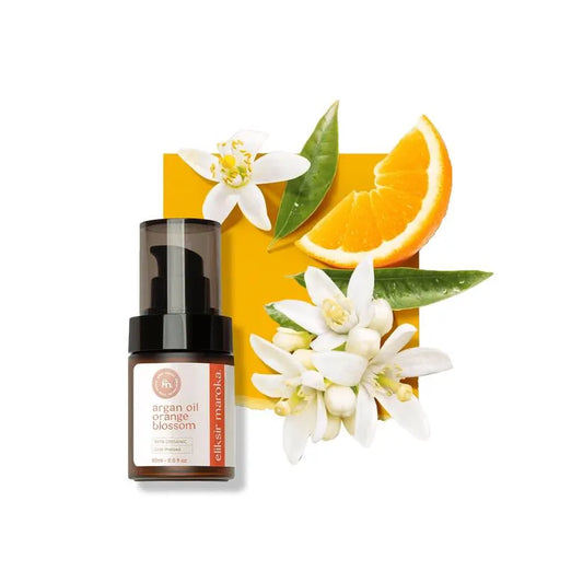 Scented Argan Oil Orange Blossom - Hydrating Moroccan Oil for Skin, Hair & Nails - Vegan, Cruelty-Free, Natural Beauty - Eliksir Maroka