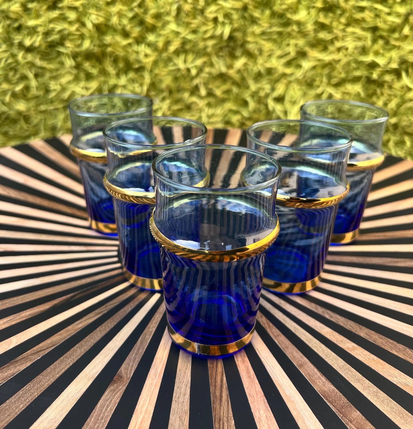 Set of 5 Moroccan Beldi Glasses Handmade