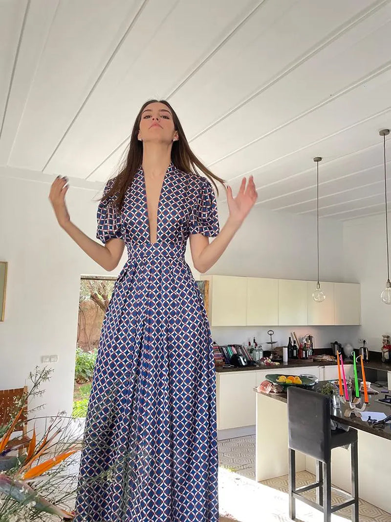 Alexia’S Dress Graphic Blue & White