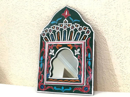 Small Hand Painted Mirror, Colorful Mirror