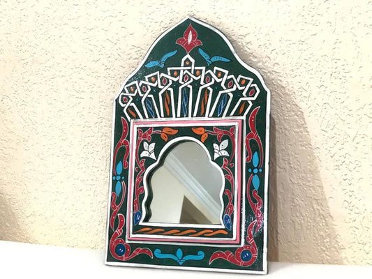 Small Hand Painted Mirror, Colorful Mirror