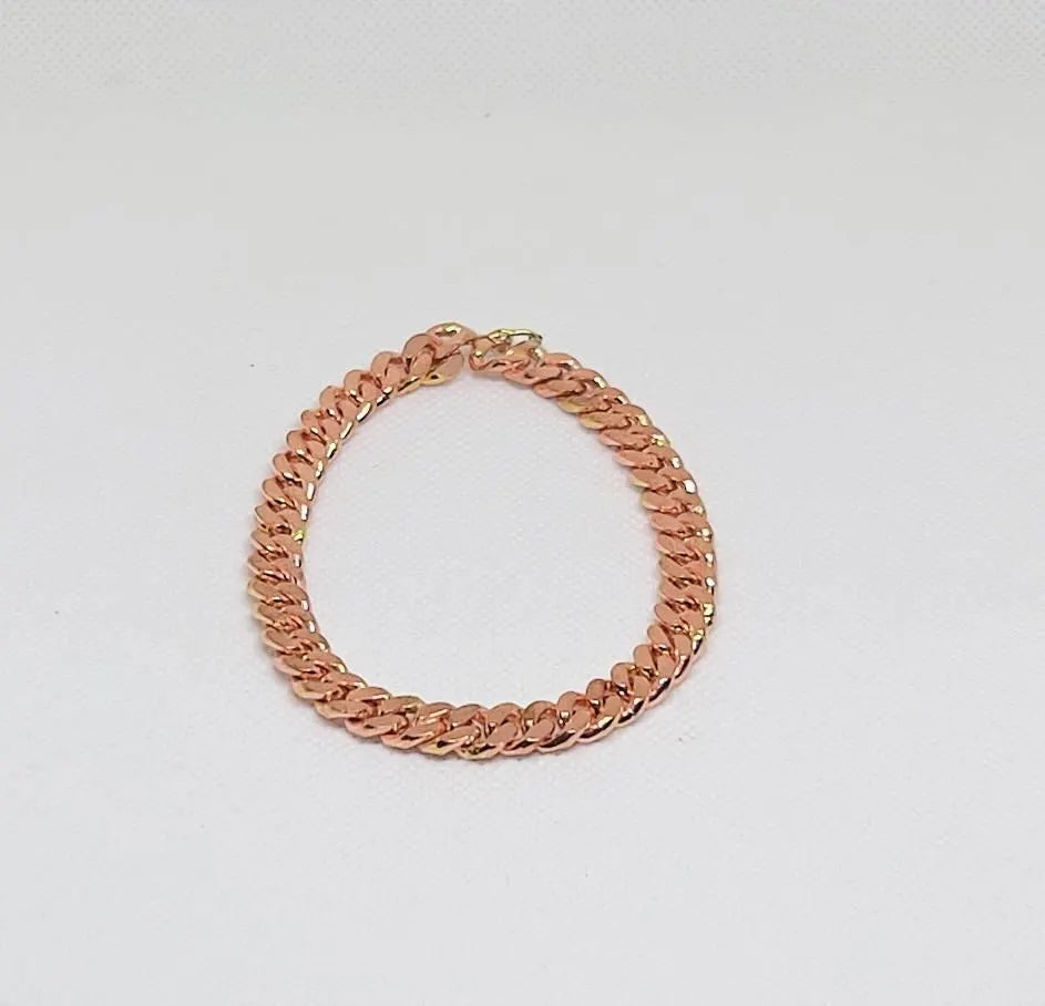 Pure 100% Copper Chain Bracelets, Unisex Copper Bracelets, Copper Curb Chain & Link Bracelets, Handmade Brass Copper Bracelets, for Him Her