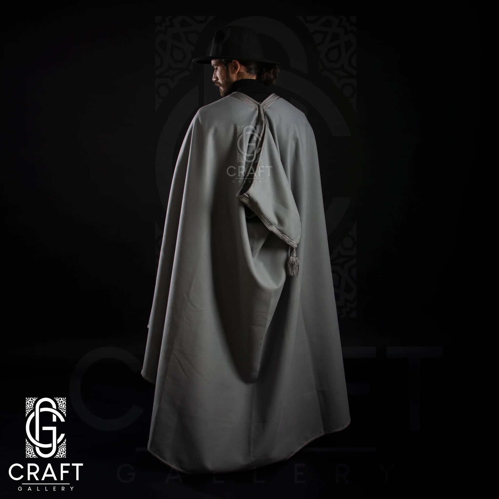 Moroccan Handmade _ Luxury Winter Warm Cape _ Hooded Long Overcoat_ Poncho Winter Coat Silham Burnous