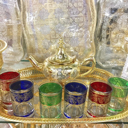 Moroccan Handmade Luxurious Tea Set