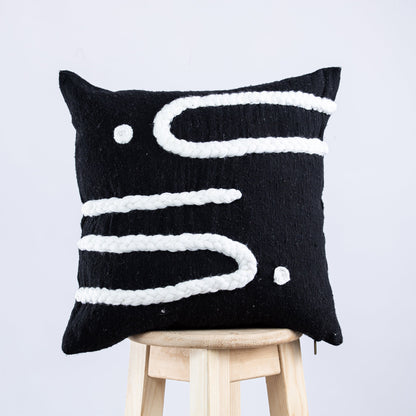 Black and White Pillow - Handmade Pillow - Moroccan Pillow-Livingroom Pillow - Bedroom Pillow - Custom Pillow