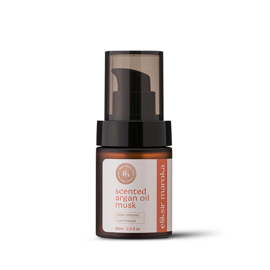 Eliksir Maroka Fragrant Argan Oil–100% Pure Moroccan Oil with Musk Scent for Skin, Hair, and Nails Hydrating with Vitamin E Fatty Acid 60 ML